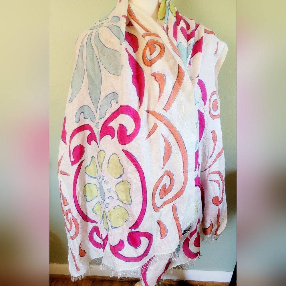 Cashmere Wrappings Silk Colorful Scarf